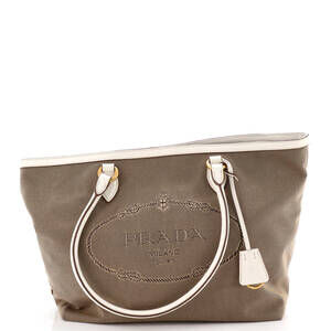 Prada Logo Open Tote Canvas Medium #226558P95B